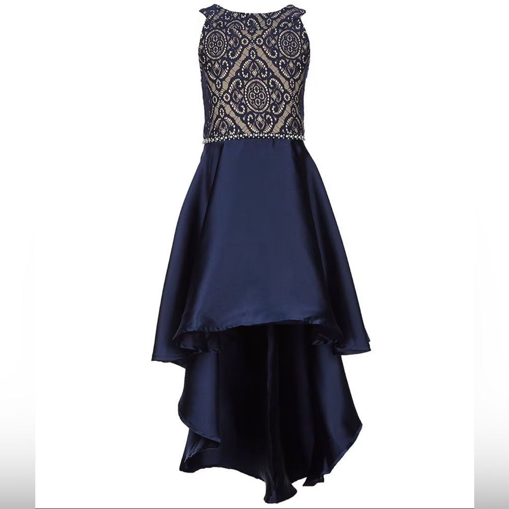 Elegant Navy Blue Kids Dress